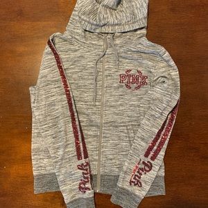 Pink brand full zip jacket w/hood - Women’s Large